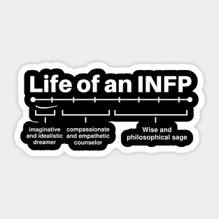 Life of an INFP Funny Personality Type Meme of Introverts Sticker